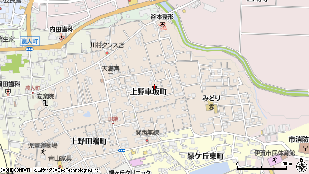 〒518-0832 三重県伊賀市上野車坂町の地図