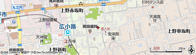 三重県伊賀市上野農人町378周辺の地図