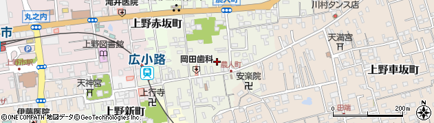 三重県伊賀市上野農人町376周辺の地図