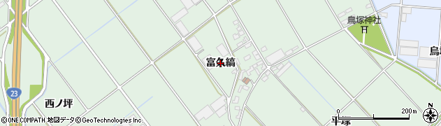 愛知県豊橋市富久縞町（富久縞）周辺の地図