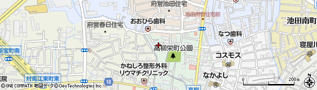 大阪府寝屋川市高柳栄町周辺の地図