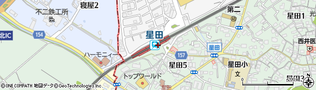 セブンイレブンハートインＪＲ星田駅前店周辺の地図
