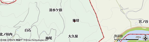京都府木津川市加茂町銭司東切周辺の地図