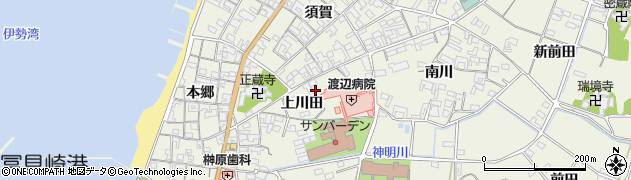 愛知県美浜町（知多郡）野間（上川田）周辺の地図