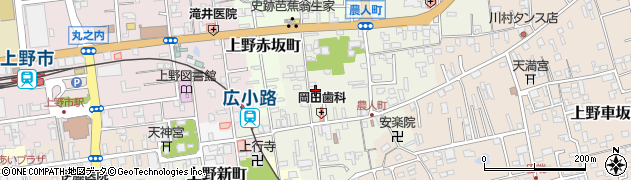 三重県伊賀市上野農人町387周辺の地図