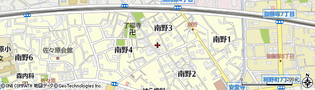 兵庫県伊丹市南野周辺の地図