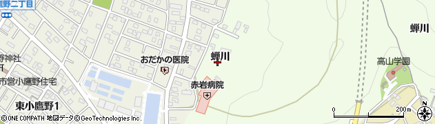 愛知県豊橋市多米町（蝉川）周辺の地図