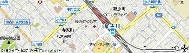 兵庫信用金庫加古川支店周辺の地図