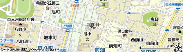 愛知県豊橋市旭町（旭）周辺の地図