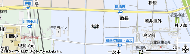 京都府精華町（相楽郡）祝園（大津）周辺の地図