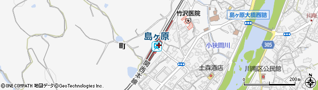 島ケ原駅周辺の地図