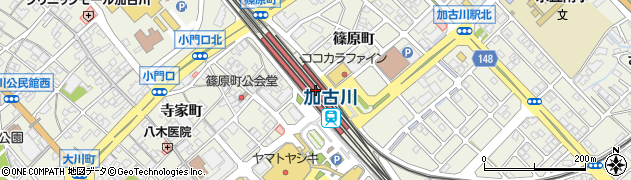 兵庫県加古川市周辺の地図