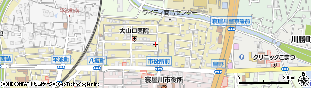 大阪府寝屋川市豊野町周辺の地図