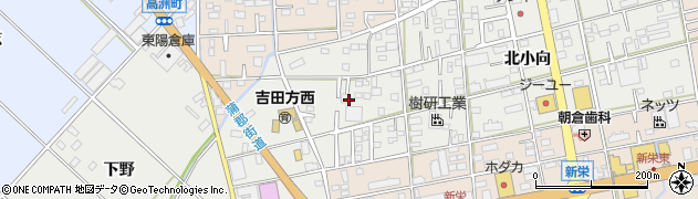 愛知県豊橋市小向町周辺の地図