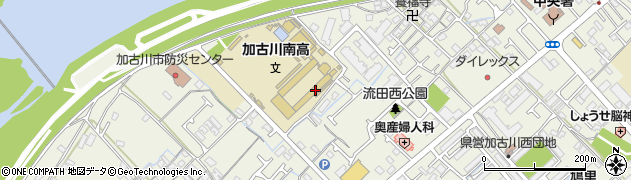 兵庫県立加古川南高等学校周辺の地図