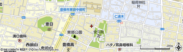 愛知県豊橋市東郷町周辺の地図