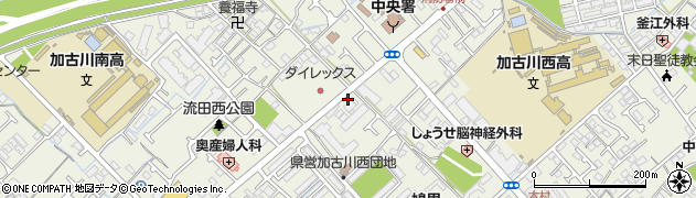 兵庫県加古川市加古川町西河原周辺の地図