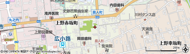 三重県伊賀市上野農人町358周辺の地図
