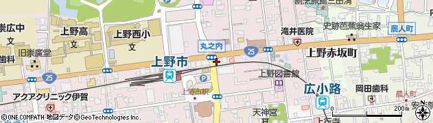 魚民 三重 上野市駅前店周辺の地図