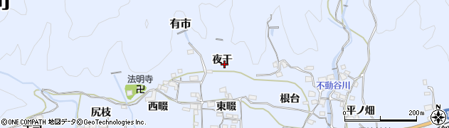 京都府笠置町（相楽郡）有市（夜干）周辺の地図