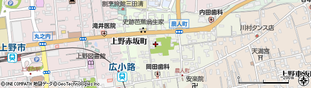 三重県伊賀市上野農人町398周辺の地図