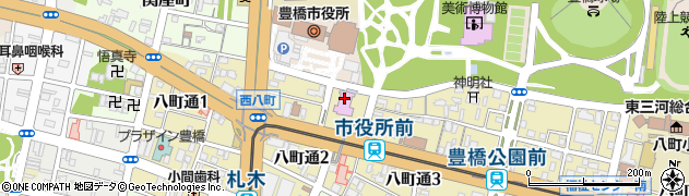 豊橋市公会堂周辺の地図