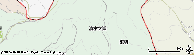 京都府木津川市加茂町銭司清水ケ嶽周辺の地図