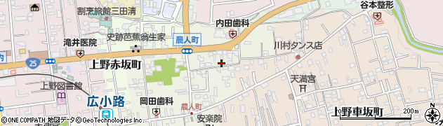 三重県伊賀市上野農人町536周辺の地図