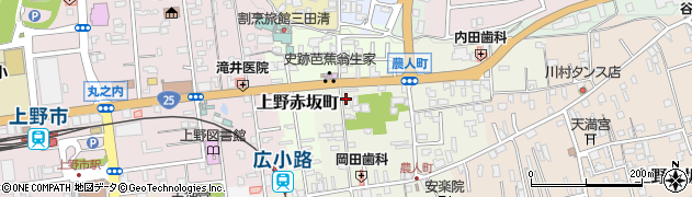 三重県伊賀市上野農人町401周辺の地図