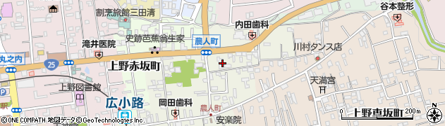 三重県伊賀市上野農人町545周辺の地図