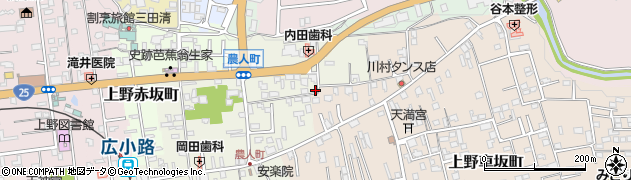 三重県伊賀市上野農人町528周辺の地図
