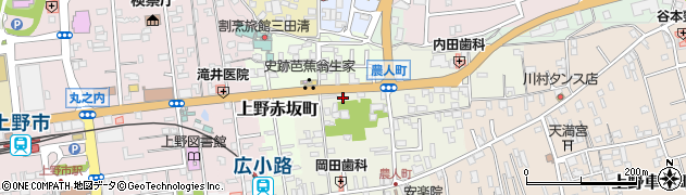 三重県伊賀市上野農人町407周辺の地図