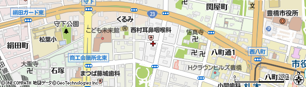 愛知県豊橋市上伝馬町周辺の地図