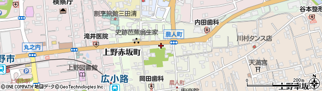 三重県伊賀市上野農人町353周辺の地図