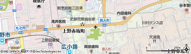 三重県伊賀市上野農人町408周辺の地図