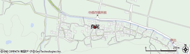 三重県伊賀市真泥周辺の地図