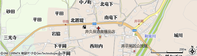 京都府木津川市加茂町井平尾（南竜下）周辺の地図