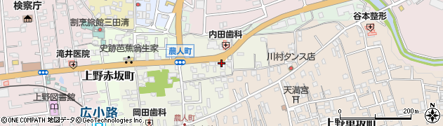 三重県伊賀市上野農人町530周辺の地図