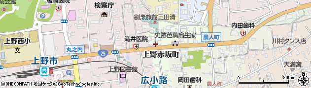 三重県伊賀市上野赤坂町256周辺の地図
