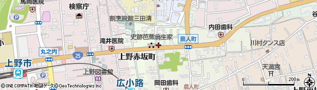 三重県伊賀市上野農人町411周辺の地図