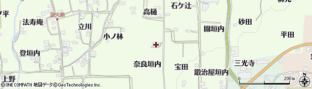 京都府木津川市加茂町例幣（奈良垣内）周辺の地図