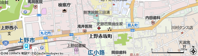 三重県伊賀市上野赤坂町298周辺の地図