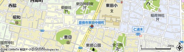 東田中郷周辺の地図