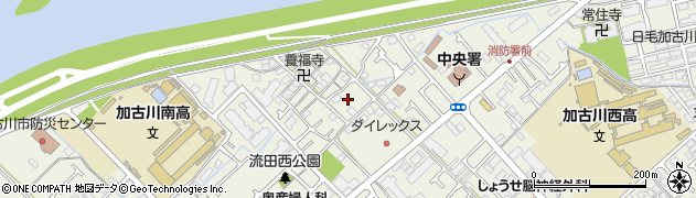 兵庫県加古川市加古川町西河原58周辺の地図