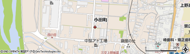 三重県伊賀市小田町周辺の地図