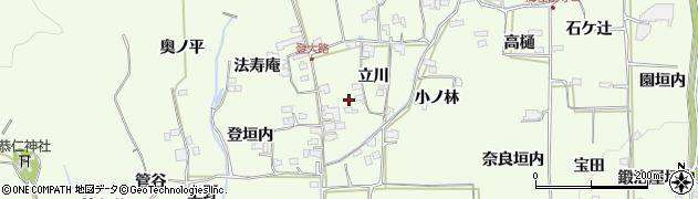 京都府木津川市加茂町例幣（立川）周辺の地図