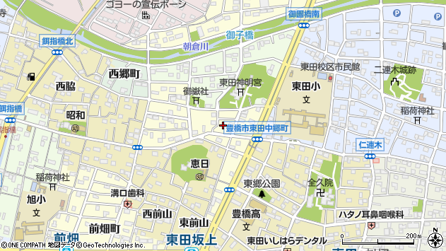 〒440-0063 愛知県豊橋市東田中郷町の地図