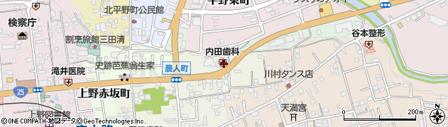 三重県伊賀市上野農人町566周辺の地図
