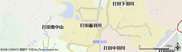 京都府京田辺市打田西羽川周辺の地図