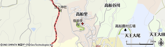 京都府京田辺市高船里周辺の地図
